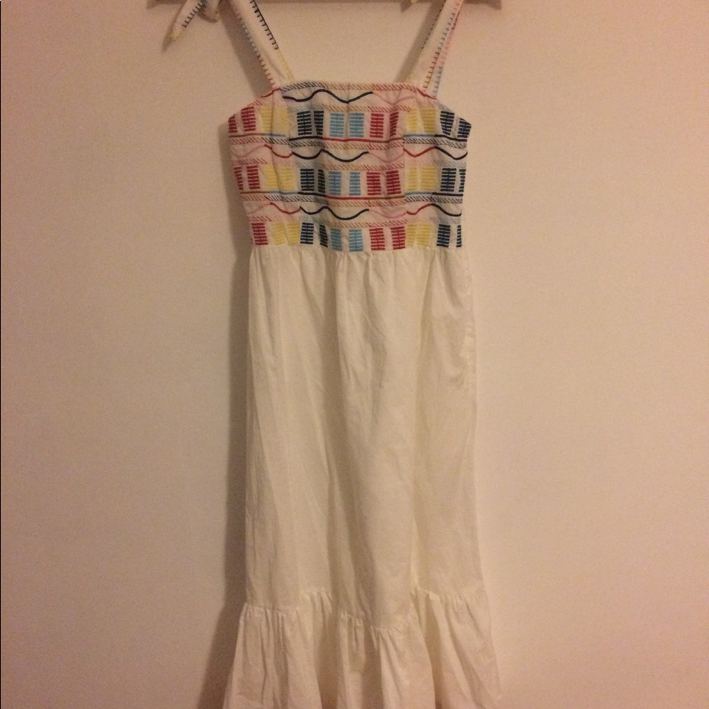 New w/ tags F21 peasant, midi, embroidered dress